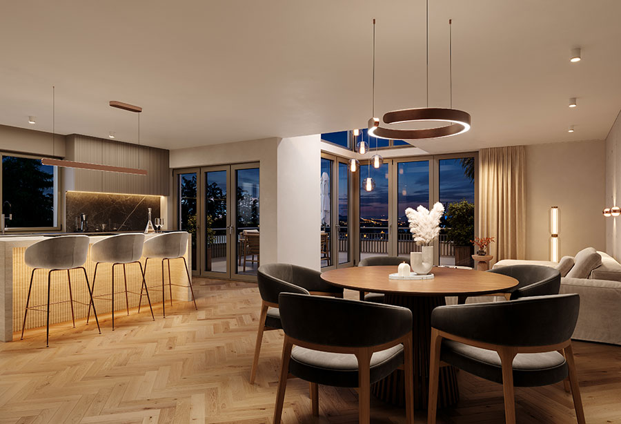 Moderne Einbauküche mit hochwertiger Ausstattung