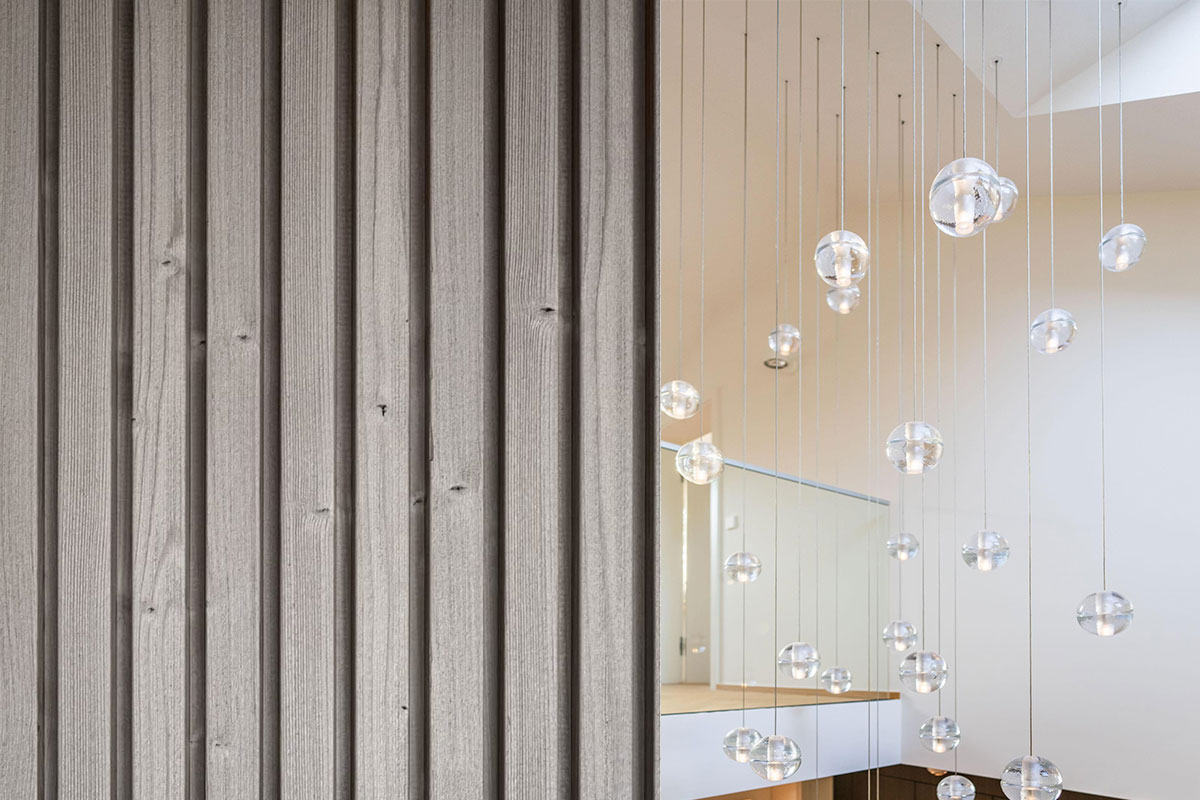 Bodentiefe Fenster mit elektrischem Sonnenschutz